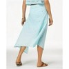 Women's Juniors Asymmetrical Faux Wrap Midi Skirt - Love, Fire L - 2 of 2