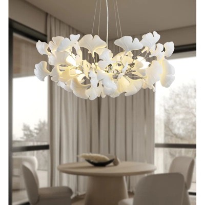 Wonder Meadow - 31 inch 6-light Ginkgo Chandelier