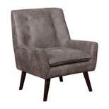 Center Button Tufted Accent Chair - HOMES: Inside + Out