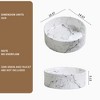 SEVOBAL Bathroom Sinks Round Vessel Black White Marble Ceramic Basin Modern Above Counter Design for Vanity, White, 20.5"*18.9"*12.1" - 4 of 4