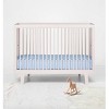 Bacati - Solid Light Baby Blue 100 percent Cotton Universal Baby US Standard Crib or Toddler Bed Fitted Sheet - 4 of 4