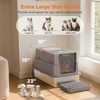 JOEJOY Premium Stainless Steel Litter Box, Triple Filter System & Charcoal Deodorizer, Extra Large Enclosed Potty Tray for Fat Cats & Multiple Cats - 3 of 4