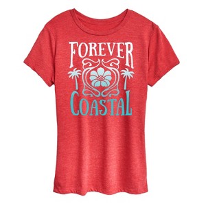 Women's - Instant Message - Forever Coastal Short Sleeve Graphic T-Shirt - 1 of 4
