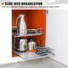 VEVOR 2 Tier 19"W x 20"D Pull Out Cabinet Organizer, Heavy Duty Slide Out Pantry Shelves, Chrome-Plated Steel Roll Out Drawers - 3 of 4