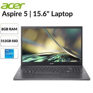 Refurbished Acer Aspire 5 15.6" Laptop Intel Core i5-12450H 2.0GHz 8GB RAM 512GB SSD W11H - Manufacturer Refurbished - 1 of 4