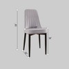 NicBex PU Leather Dining Chairs Set of 4,Upholstered Armless Kitchen Chairs with Curved Back and Black Metal Legs for Dining Room,Kitchen - 3 of 4