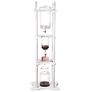 Nispira Cold Brew Drip Tower Iced Coffee Maker Glass Wooden Stand 25 Cups white - 1 of 1