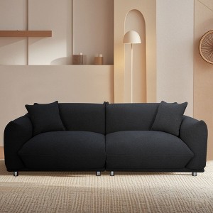 CAVINAS Single Sofa Accent Chair Fabric Cotton Linen Chair Modern Upholstered 1-seater Sofa Couch for Apartment and the Living Room - 1 of 4