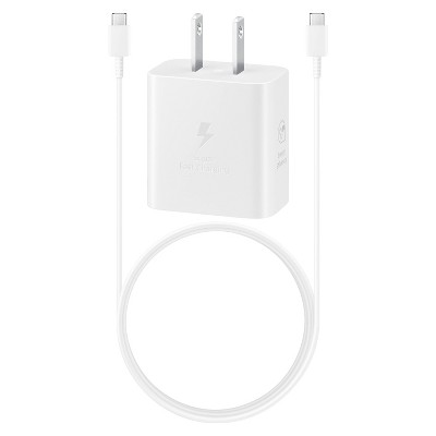 Samsung 25W Super Fast USB-C Wall Charger with USB-C Cable - White