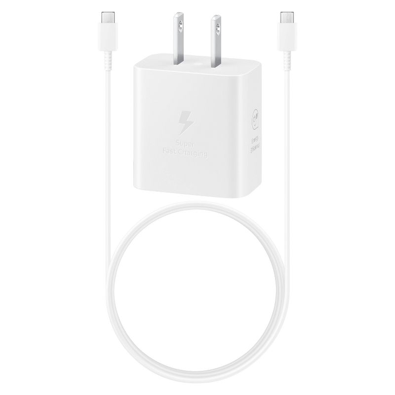 Samsung 25W Super Fast USB-C Wall Charger with USB-C Cable - White, 6 of 7