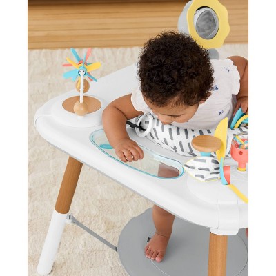 Montessori-Inspired White and Natural Wood Baby Activity Center