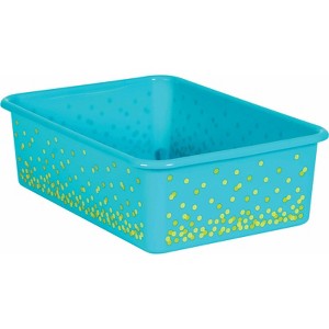 Teacher Created Resources Teal Confetti Large Plastic Storage Bin (Pack of 2) - 1 of 1