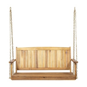 Tambora Acacia Wood Patio Porch Swing - Christopher Knight Home - 1 of 4