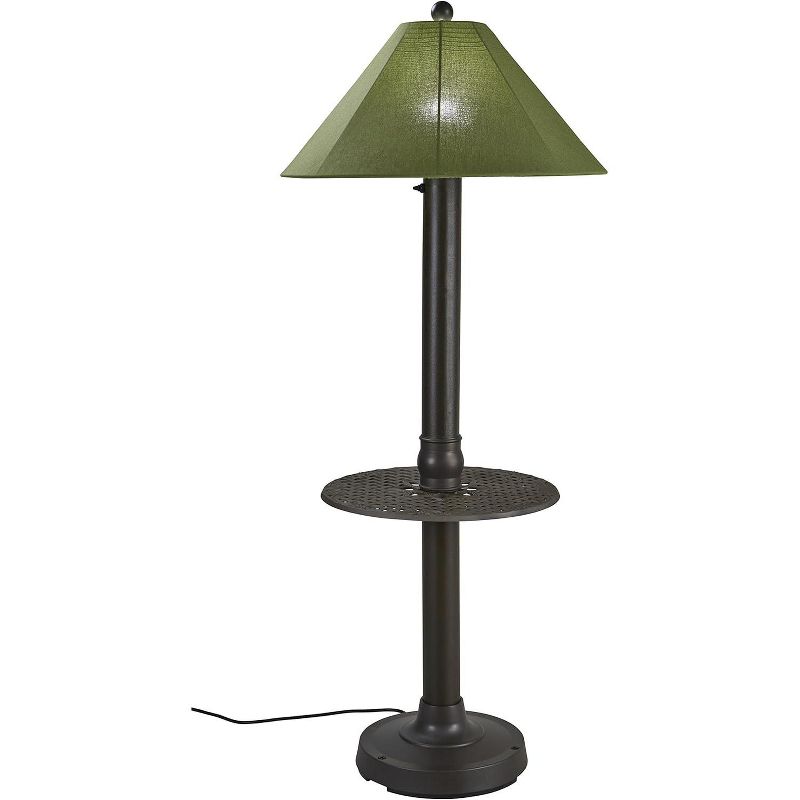 Patio Living Concepts Catalina Table Floor Lamp 65697 with 3 bronze body and spectrum cilantro Sunbrella shade fabric, 1 of 2