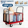 Platform Truck Cart with Cage, Multipurpose 6 In1 Foldable Flatbed Cart, 1800LBS Capacity Hand Moving Cart with 4 Swivel Casters for Laundry Garage - 3 of 4