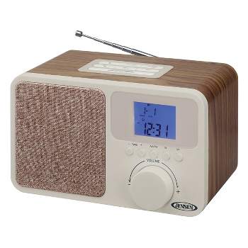 JENSEN AM/FM Digital Dual Alarm Clock Radio with LCD Display, 1A Charging Port for all Smartphones, Aux-in (JCR-315)