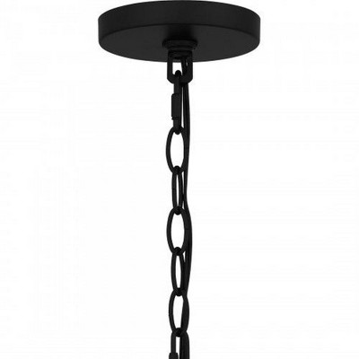 Buckley Matte Black Outdoor Hanging Lantern with Clear Glass