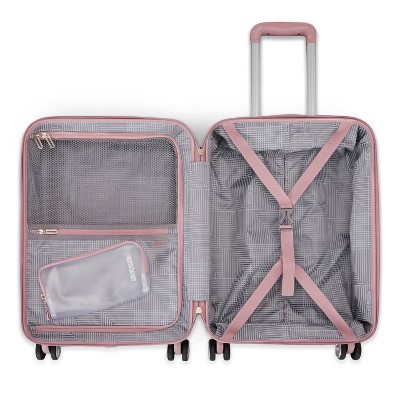 American Tourister Open Front Hardside Carry On Spinner Suitcase - Cosmetic Pink‼️light dirt gently used‼️