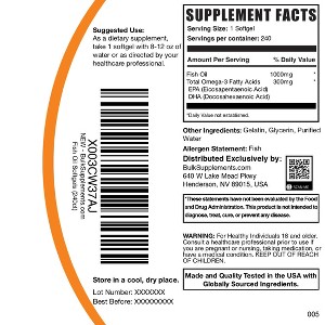 BulkSupplements Fish Oil Softgels - 1 of 4