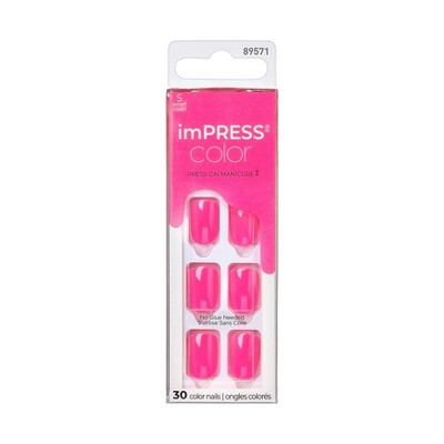 imPRESS Press-On Manicure Short Square Fake Nails - Capri - 33ct