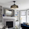 52 in. Large Luxury Ceiling Fan with Light and Remote Control, Dimmable Led with Crystal Chandelier Fan Light for Bedroom - 2 of 4