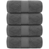 White Classic Luxury 100% Cotton Bath Towels Set of 4 - 27x54" - 2 of 4