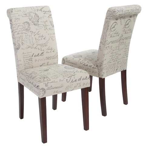 Set of 2 French Handwriting Linen Dining Chair Beige - Christopher Knight Home - image 1 of 4