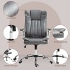 TiramisuBest Padded Flip-up Arms, Gray Polyester High Back Desk Chair, Adjustable Height, Tilt & 360¡ã Swivel - 3 of 4