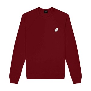 Dalix Ghost Embroidered Crewneck Long Sleeve Sweatshirt Fleece Men - 1 of 4