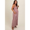 Pinkblush Mauve Floral Flowy Maternity Jumpsuit - 2 of 3