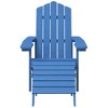 vidaXL Adirondack Chair Lawn Chair Set with Footstools & Table – Aqua Blue, Weather-Resistant HDPE, Ideal for Garden Patio Deck, 28.7" x 32.7" x 36.2" - 4 of 4