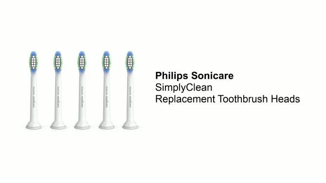 Philips Sonicare SimplyClean Replacement Electric Toothbrush Head, 2 of 10, play video
