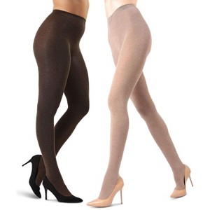 MeMoi 2 Pair Flat Knit Sweater Tights - 1 of 1