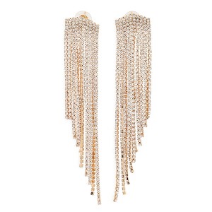 SOHI Women's Silver  Bling Cluster Drop Earrings - 1 of 3