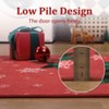 Christmas Deer Rugs for Entryway Plaid Deer Snowflakes Area Rug for Front Door Low Pile Throw Mat Indoor Living Room - 4 of 4