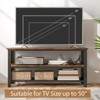 Tangkula Industrial TV Stand Media Entertainment Center with 2-tier Open Storage Shelves & Metal Frame TV Cabinet for TVs up - 4 of 4