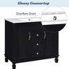 Mshliw 36 Inch Bathroom Vanity with Sink and Mirror Cabinet, Modern Storage Cabinet with 2 Soft Closing Doors and 2 Drawers(Gray) - 3 of 4