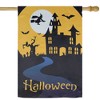 Northlight Spooky House Halloween Outdoor House Flag with Bats and Witch 28" x 40" - 3 of 4