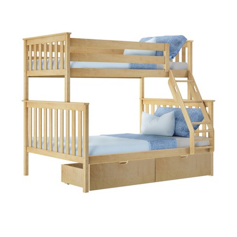 Max Lily Twin Over Full Bunk Bed With, Twin Over Bunk Beds With Storage