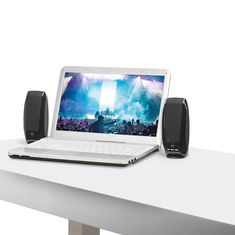 Logitech S150 USB Stereo Speakers for Desktop or Laptop - Black (980-000309), 5 of 8