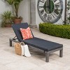 Outdoor PE Rattan Chaise Lounge Chair with Cushion,Wicker Patio Lounger for Garden,Iron Frame Chaise Lounge with All-Weather Design-Koiai - 2 of 4