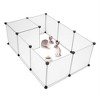 1 Set of PP Plastic Panels and 12 Pieces Translucent Pet Fences-Each Piece Size 35*35 Portable Large Plastic Courtyard Fences Small Animals - 2 of 4