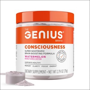 Genius Consciousness Watermelon – Super Nootropic Powder for Focus, Memory & Neuro Energy – Alpha GPC & Lion’s Mane - 1 of 4
