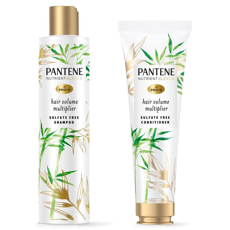 Pantene Nutrient Blends Silicone Free Bamboo Shampoo and Conditioner Dual Pack - 17.6 fl oz, 1 of 12