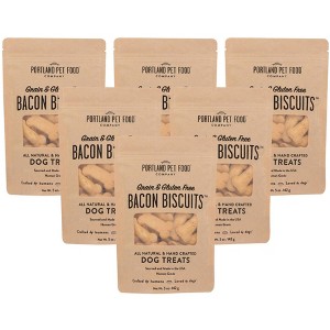Portland Pet Food Company Grain and Gluten Free Bacon Biscuits Dog Treats - Case of 6/5 oz - 1 of 4