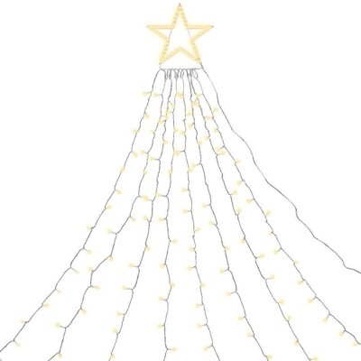 MOVSSOU Christmas Lights Outdoor Star Waterfall Tree Lights 10ft 344ct