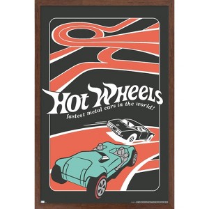 Trends International Mattel Hot Wheels - Red Minimalist Framed Wall Poster Prints - 1 of 4