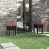 vidaXL Planter Square - Black Set of 2 - 2 of 4