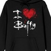 Buffy The Vampire Slayer I Love Buffy Long Sleeve Black Adult Hooded Sweatshirt - 2 of 3