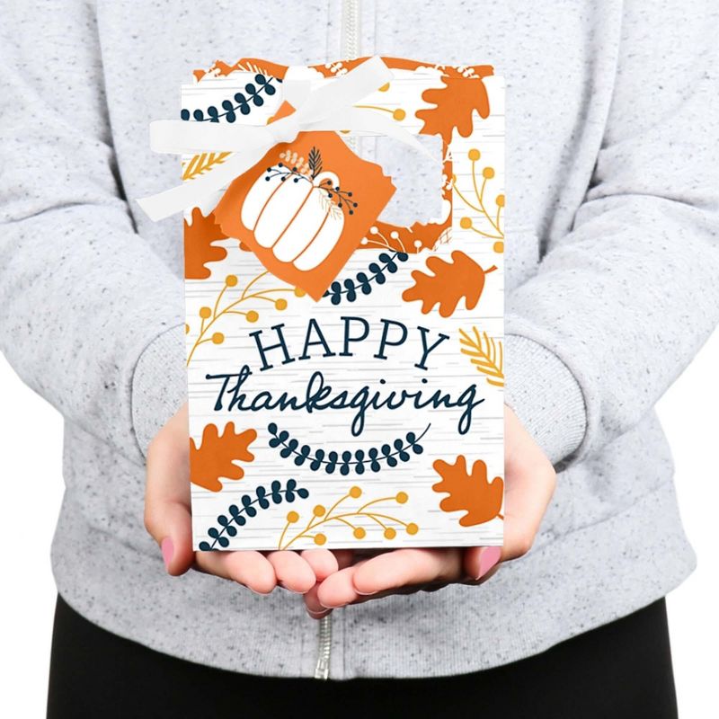 Big Dot of Happiness Happy Thanksgiving - Fall Harvest Party Favor Boxes - Set of 12, 6 of 8